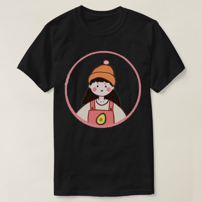 Camiseta Girl Avocado Vintage SA (Frente do Design)