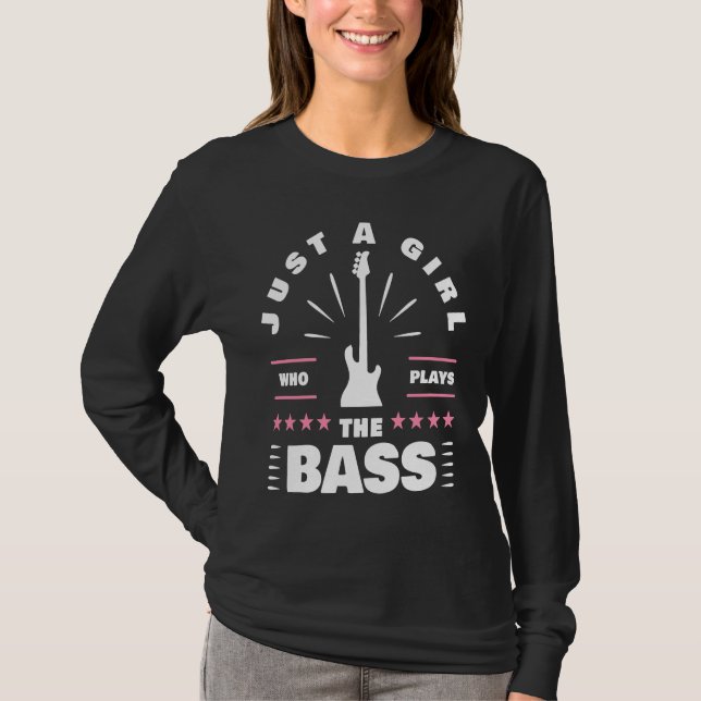 Camiseta Girl Bass Player Women Bassist Daughter Electric B (Frente)