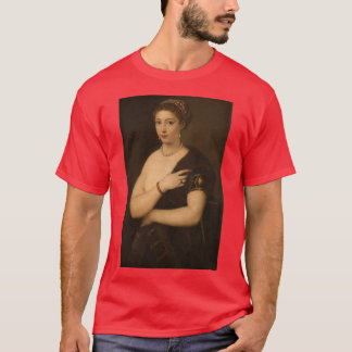 Camiseta Girl in a Fur by Tiziano Vecellio called Titian