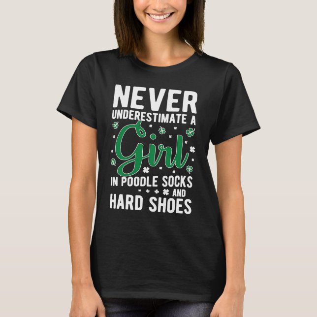 Camiseta Girl In Poodle Socks Irish Dance Irish Dancing (Frente)