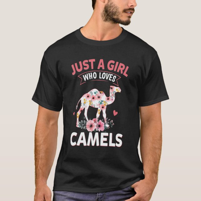 Camiseta Girl Loves Camels   For Camel (Frente)