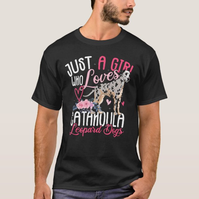 Camiseta Girl Loves Catahoula Leopard Dogs  Dog (Frente)