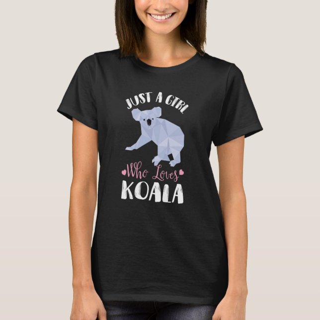 Camiseta Girl Loves Koala Cute Koala bear Australia Koalas (Frente)