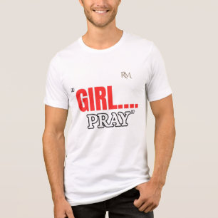 Camiseta Girl Pray Camiseta Cristã Baseada na Fé