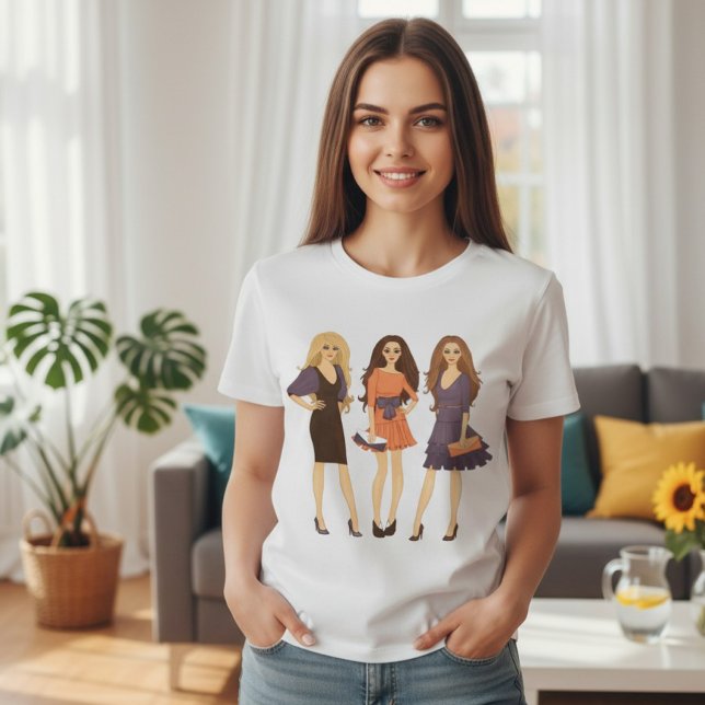 Camiseta Girl Print Tee (Criador carregado)
