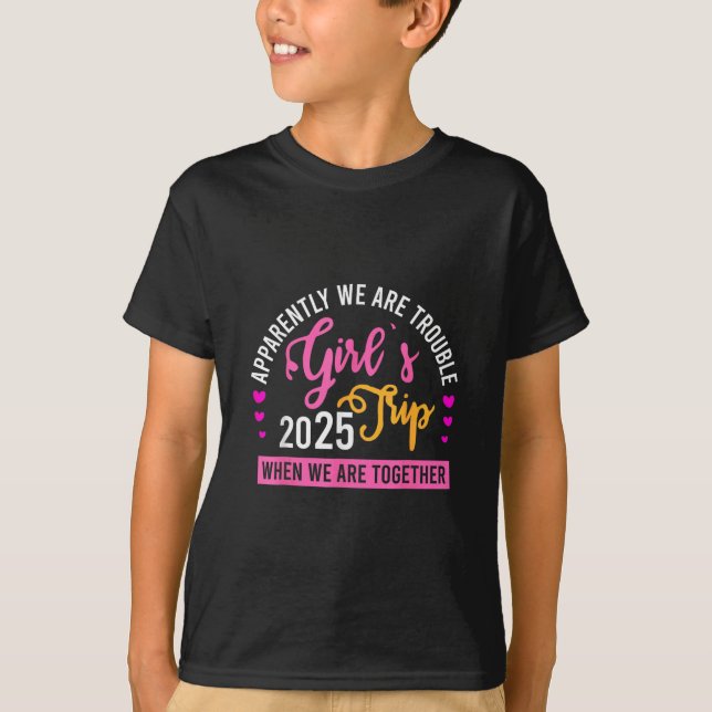 Camiseta Girl’s Trip 2025 Summer Beach Weekend Vacation Wom (Frente)