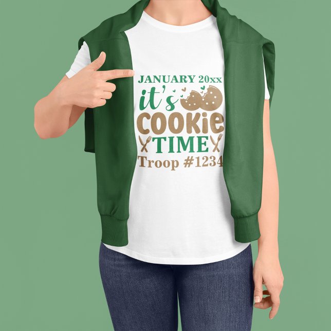Camiseta Girl Scout It's Cookie Time Custom (Criador carregado)