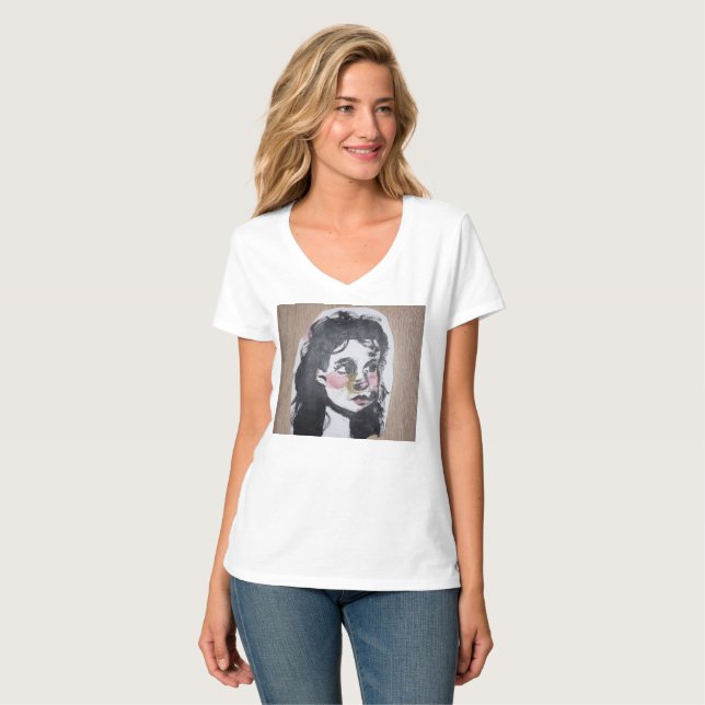 Camiseta Girl Staring (Frente Completa)
