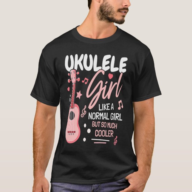 Camiseta Girl Ukulele Player I Women Ukulele I Daughter Uku (Frente)