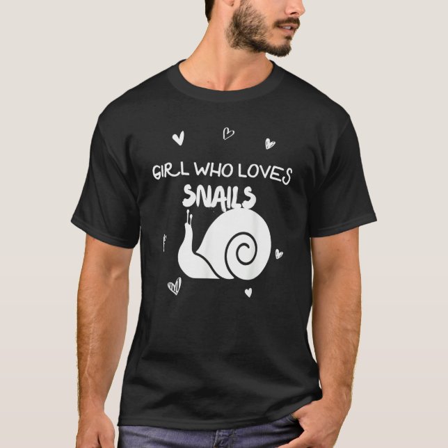 Camiseta Girl Who Love Snails Insect Lands Forest Habitat (Frente)