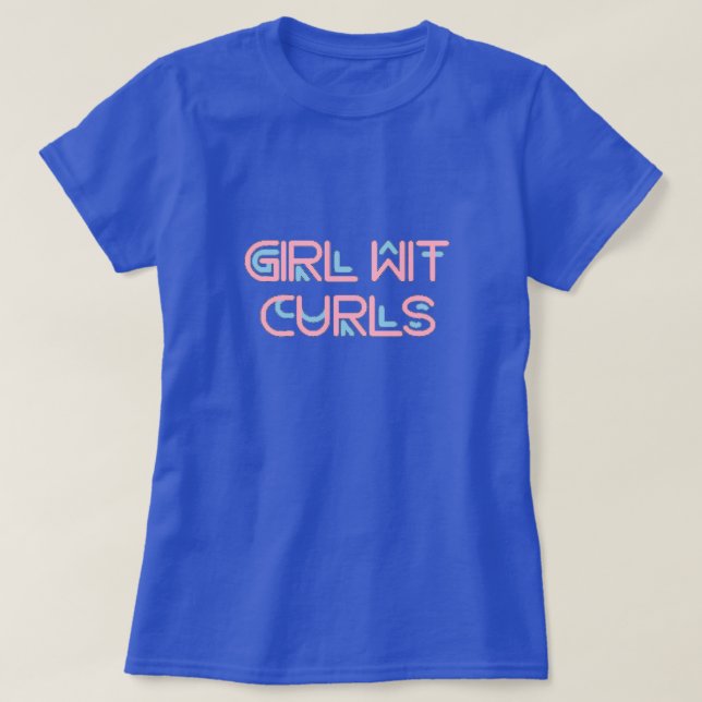Camiseta Girl Wit Curls (Frente do Design)