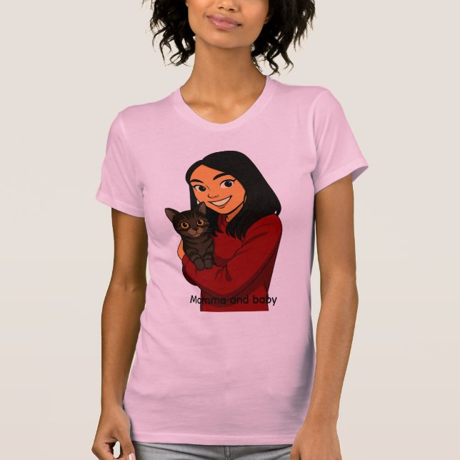 Camiseta Girl with Cat (Frente)