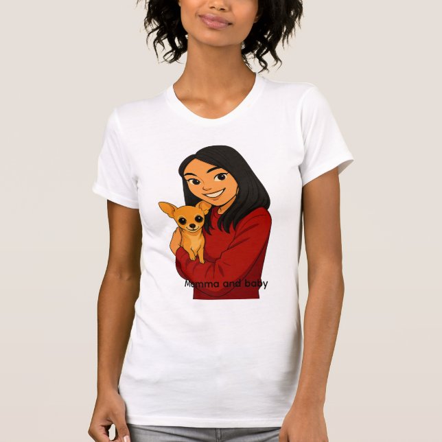 Camiseta Girl with her doggy (Frente)