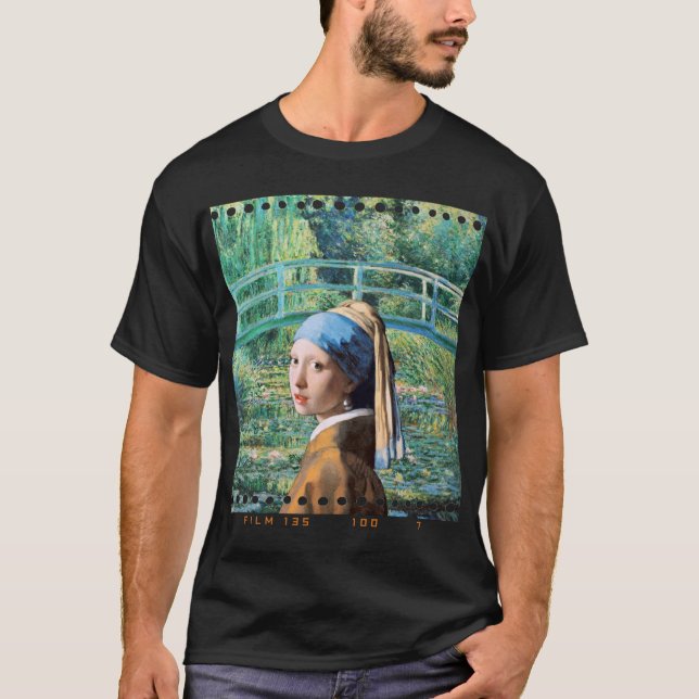 Camiseta Girl with Pearl Earring, Water Lily Pond (Frente)