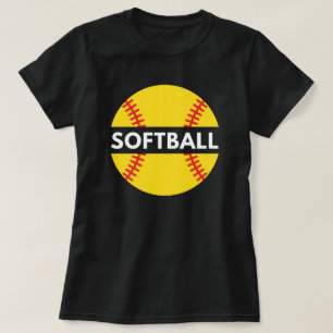 Camiseta Girls and Women Softball Cota de Softball Preta