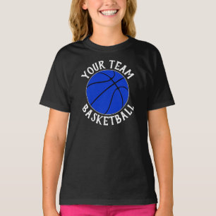Camiseta Girls Blue Basball Team, nome do jogador e número
