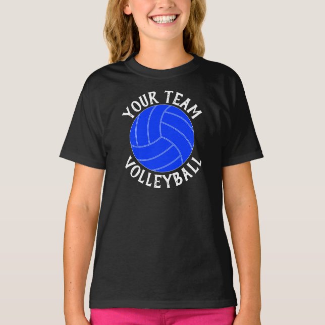 Camiseta Girls Blue Voleibol Equipe Personalizada, Jogador  (Frente)