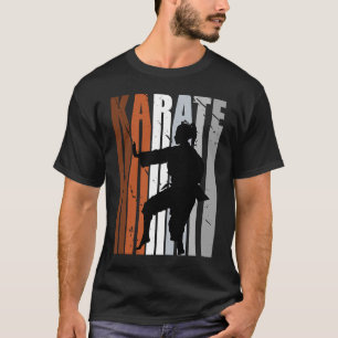 Camiseta Girls Brown ama Karate Aniversário Retro Vintage B
