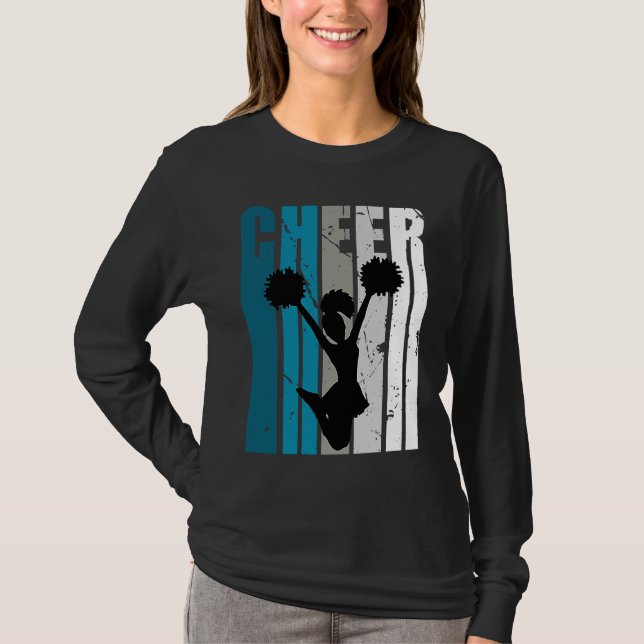 Camiseta Girls Cheerleading Colors Cheerleader Fan Daughter (Frente)