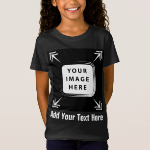 Camiseta Girls Clothing Add Image Template Juventude