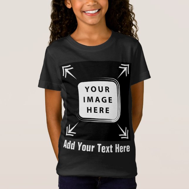 Camiseta Girls Clothing Add Image Template Juventude (Frente)