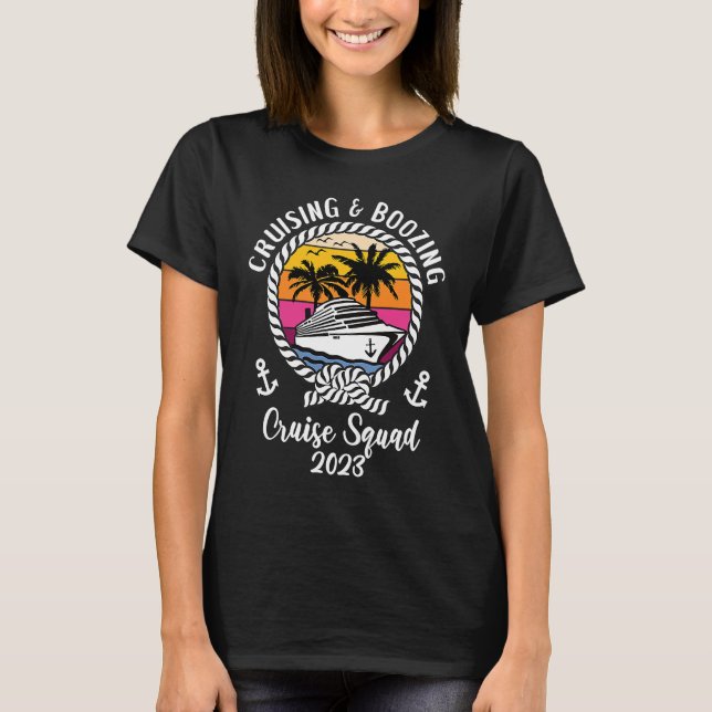 Camiseta Girls Cruise Cruising and Boozing 2023 Cruise Squa (Frente)