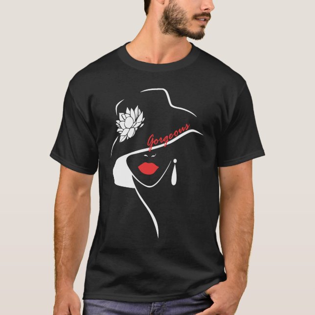 Camiseta Girls cute lips red lipstick (Frente)