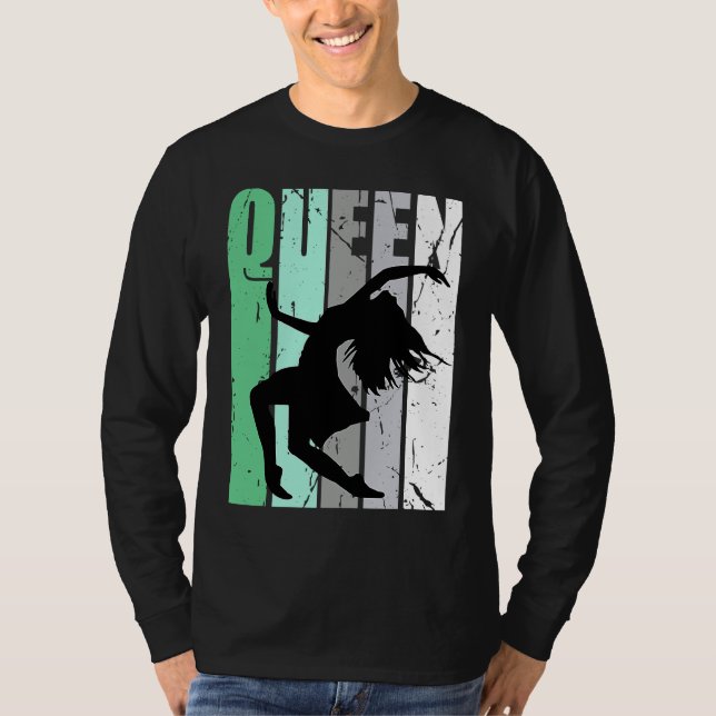 Camiseta Girls Dance Queen Dancer Retro Graphic Motivate (Frente)