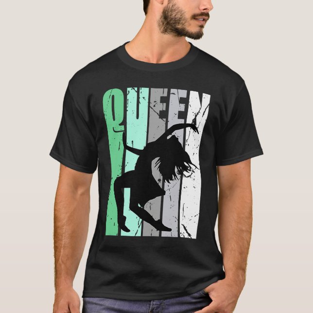 Camiseta Girls Dance Queen Dancer Retro Graphic Motivate (Frente)