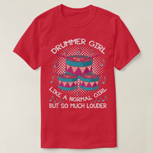 Camiseta Girls Drummer Adoram Drumpers (Frente do Design)