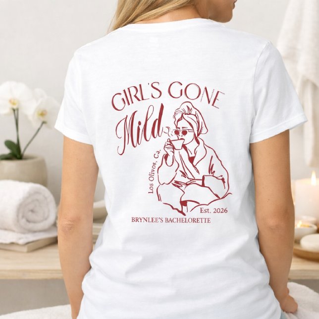 Camiseta Girls Gone Wild Bachelorette Shirt – Custom Bride  (Criador carregado)