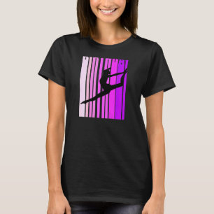 Camiseta Girls Gymnastics Aniversário Retro Pink Gymnast Mu