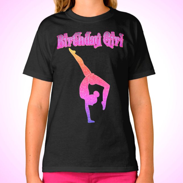 Camiseta Girls Gymnastics Birthday Girl T-Shirt (Criador carregado)