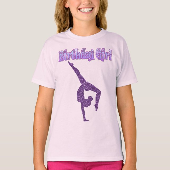 Camiseta Girls Gymnastics Birthday Girl T Shirt (Frente)