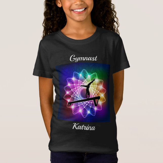 Camiseta Girls Gymnastics Equilibra T-Shirt Personalizada (Frente)