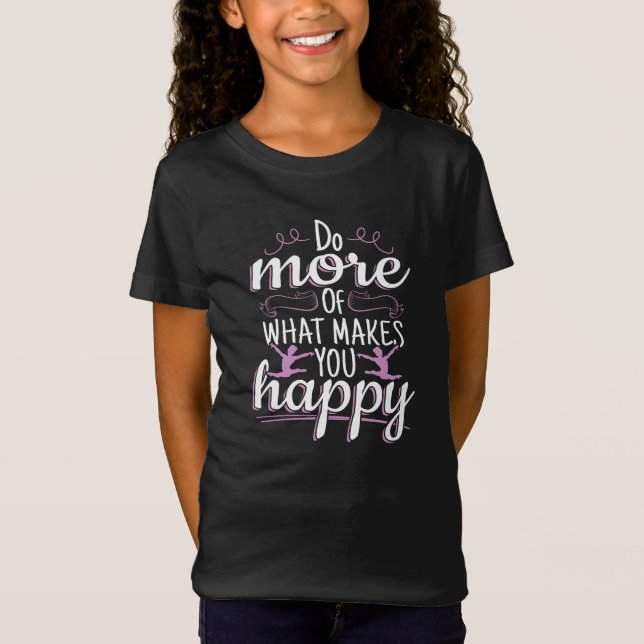 Camiseta Girls Gymnastics - Motivational Happy Cote (Frente)
