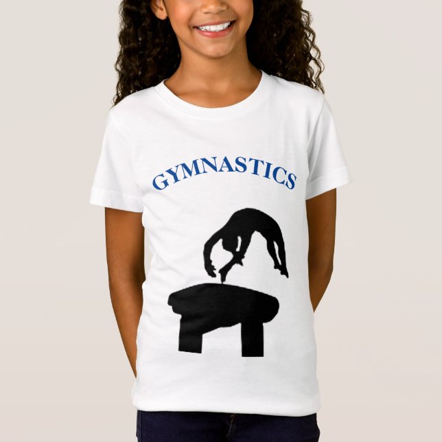 Camiseta Girls Gymnastics Vault T-Shirt com nome no verso (Frente)
