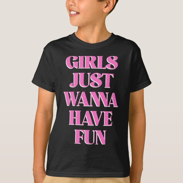 Camiseta Girls Just W Have Fun Long Sleeve  (Frente)