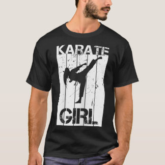 Camiseta Girls Karate Uniforme Artes Marciais
