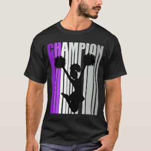 Camiseta Girls Lilac Cheerhead Birthday Retr
