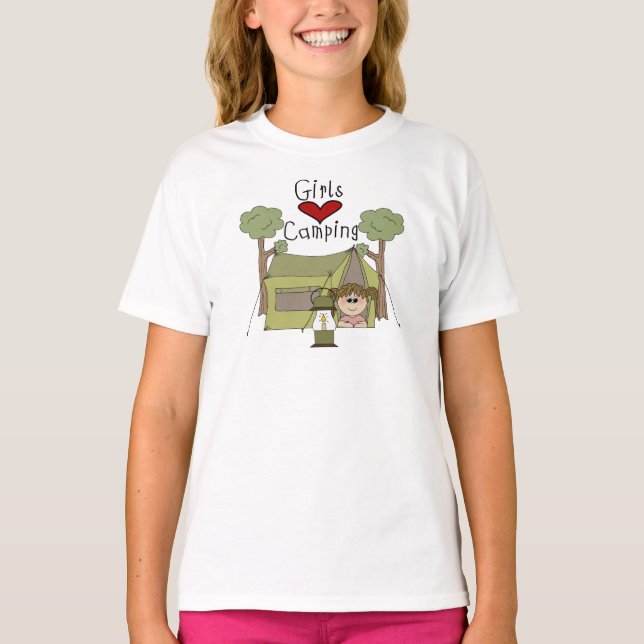 Camiseta Girls Love Camping (Frente)