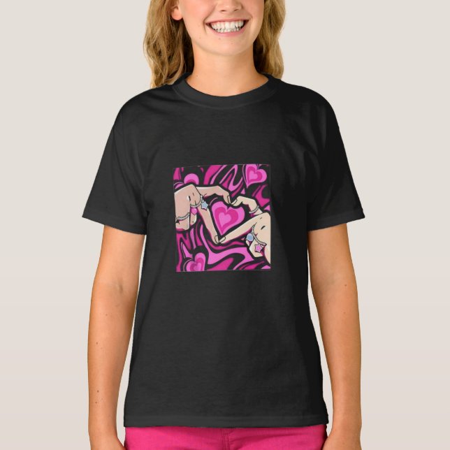 Camiseta Girls Love Heart (Frente)