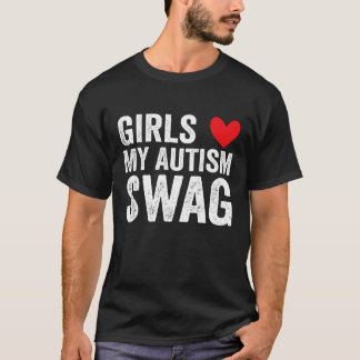 Camiseta Girls Love My Autism Swag  Autistic Boy Awareness