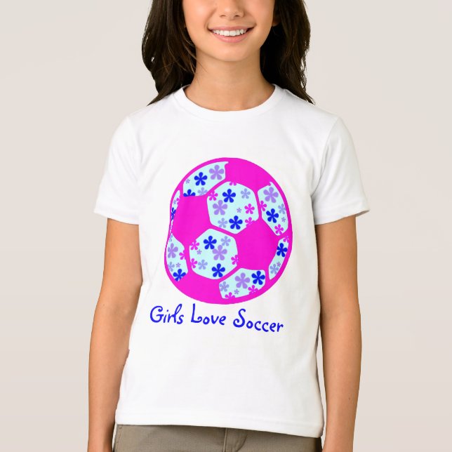 Camiseta Girls Love Soccer (Frente)