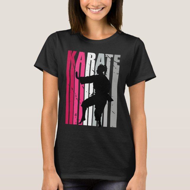 Camiseta Girls Motivational Karate Birthday Loves Girl Dist (Frente)