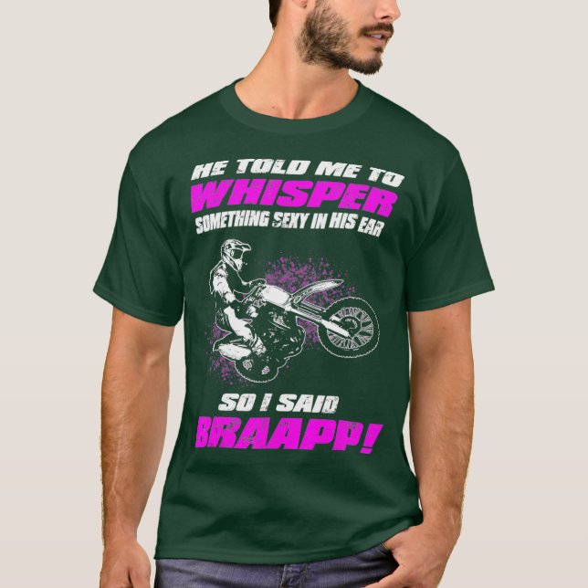 Camiseta Girls Motocross Supercross Engraçado Presente para (Frente)