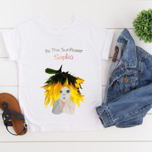 Camiseta Girls Personal Flowers Sunflower