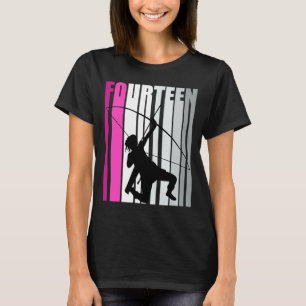 Camiseta Girls Pinky Archery 14 Birthday Arco Arrow Archer