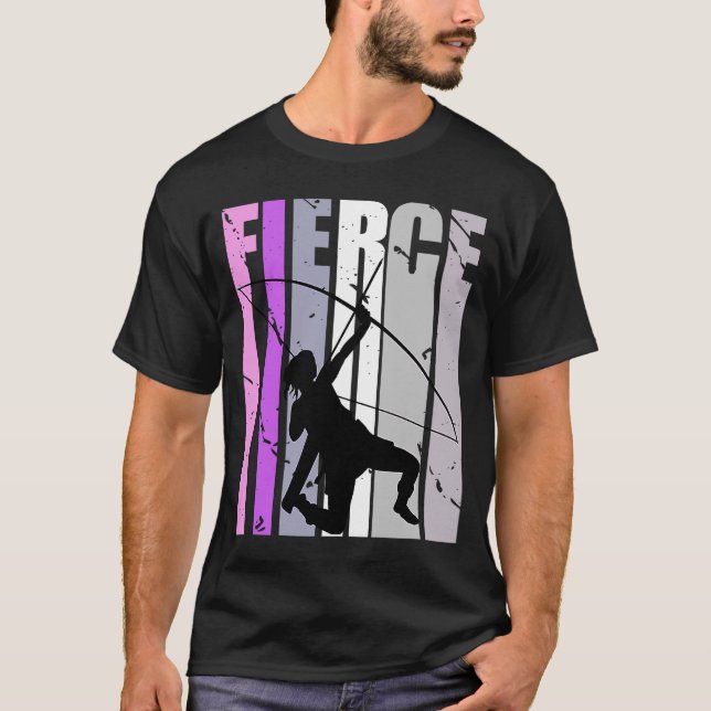 Camiseta Girls Purple Archery Fierce Birthday Archer Courag (Frente)