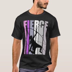 Camiseta Girls Purple Archery Fierce Birthday Archer Courag